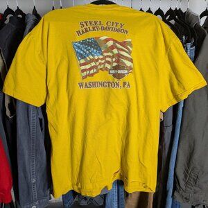 CRAZY Harley Davidson US flag AOP tee